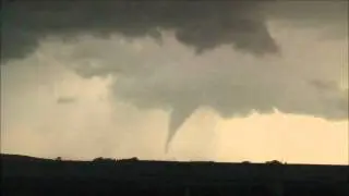 Tornado Southwest of Russell, Kansas with Amazing Ropeout