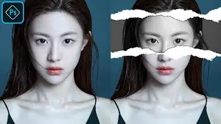 Paper Effect | Using Torn Paper Brush| Adobe Photoshop Tutorial #017