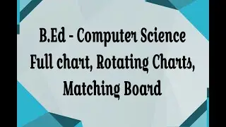 B.Ed Computer Science | Teaching Aids | Full Chart | Matching Board | Rotating chart |B.Ed practical