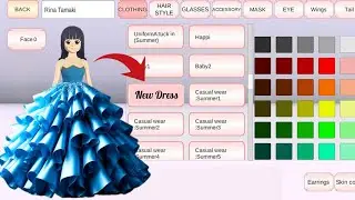 Mio Aida New Princess Ball Gown 💙 Easy Tutorial | Sakura School Simulator #gaming #dress #sakura 