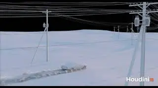 New Houdini Asset: Create 3D Utility Pole Networks!