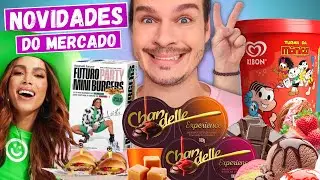 PROVANDO LANÇAMENTOS DE MERCADO/ MINI BURGER DO FUTURO, NOVO CHANDELLE E SORVETE DA TURMA DA MÔNICA