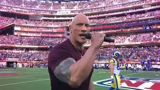 The Rock opens Superbowl 56 to a ROUSING SoFi Stadium