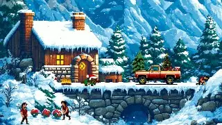 🌟 Festive Pixel Wonderland | Retro Christmas Lights & Gentle Snow ❄️🎄