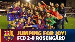Jumping for joy! Bar&ccedil;a women make first ever WUCL semifinal