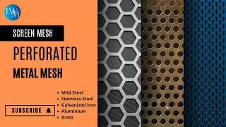 Perforated Metal Mesh | Screen Mesh | Metal Screen | Metal Mesh - GI/SS304/MS/GI/Aluminium/Brass