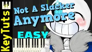 Not A Slacker Anymore [Undertale Last Breath - Phase 1] - Easy Mode [Piano Tutorial] (Synthesia)