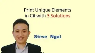 Print Unique Elements in C# with 3 Solutions