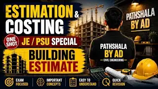L04 Building Estimation | Long Wall&ndash;Short Wall & Central Line Method | SSC JE Civil #sscje #rrb