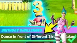 Claim The Cakey Wrap For Free! Every Birthday Cake Location |Fortnite Battel Royal