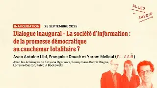 [Inauguration] La soci&eacute;t&eacute; d&rsquo;information : de la promesse d&eacute;mocratique au cauchemar totalitaire ?