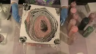 113 Tree Ring Pour to Make a Rose Acrylic Pour