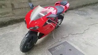 Ducati 848 start up with original exhaust