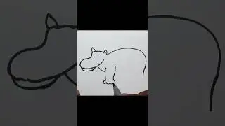 How to Drawing a Huge Hippo for Kids | Hippo Drawing Easy | Simple Drawing Tutorial Step by Steps