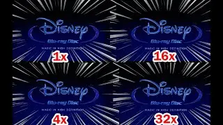 Логотип Disney Blu Ray Disc Intro Получение скорости 999999X