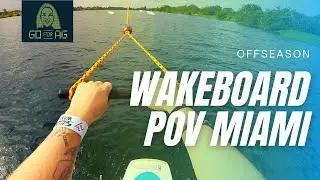 POV Wakeboarding Miami - Wiping out and losing my GoPro
