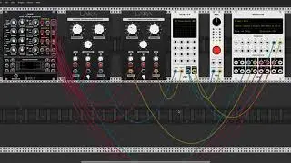playing Vult Freak in Rescomb mode through the VCV Rack filter Laika by Lindenberg Research
