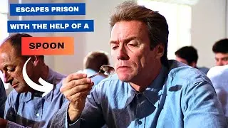 He escapes the prison with the help of a spoon