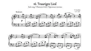 LEVITIN - Die 24 Fl&ouml;ten des Pan - 16. Trauriges Lied / Sad song / Грустная песенка (sheet)
