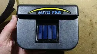 Inside a solar powered car window ventilator.