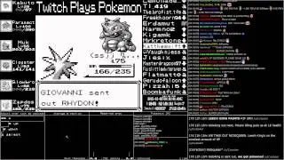 Twitchplayspokemon - Anniversary Red - Vs Giovanni (Stats & Chat)