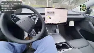 Nothing fancy about this FSD video. A &ldquo;Thank You&rdquo; to Tesla. I crossed 1,000 miles w/ 97% on FSD