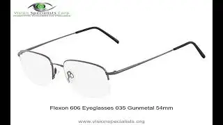 Flexon 606 Eyeglasses 035 Gunmetal 54mm