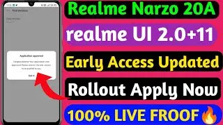 Realme Narzo 20A Early Access update Rollout// Realme Narzo 20A realme UI 2.0+Android 11 update