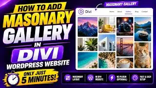 How to add masonary gallery in divi wordpress website only just in&nbsp;5&nbsp;minutes