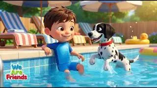WeAreFriends Tommy and His funny Dog buddy 🐶💙 | Fun Pool Adventure | Kids Story Animation
