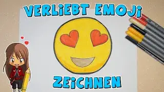 Verliebt Emoji einfach malen f&uuml;r Kinder | ab 4 Jahren | Malen mit Evi | deutsch