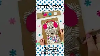 White Bear Drawing ❄  #Shorts