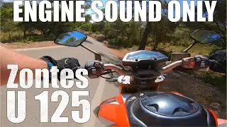 Zontes U 125 - Carretera de curvas - Sonido [RAW onboard]
