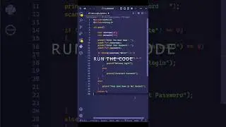 User login system program in c language #code #vscode #c #language