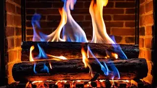 Warm Relaxation & Gentle Fire Sounds &ndash; Blue and Orange Flames Fireplace Ambience ❄️❄️