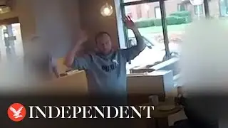 Armed police storm Starbucks to arrest knife man drinking coffee