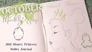October 2021 Monthly Setup // Disney Princess Bullet Journal