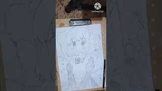 At one o'clock, I drew a cute short-haired maid. #anime #animeart #drawing #remake #foryou #fyp