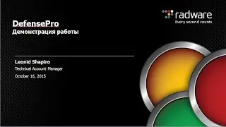 DDoS атаки. Часть №4. Работаем c Radware Defense Pro