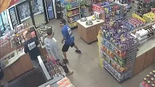 Man arrested after violent attack at gas station caught on security video