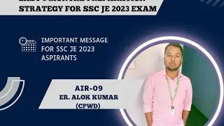 LAST 3 MONTHS STRATEGY FOR SSC JE 2023 EXAM  SMART APPROACH @thecountable0 #ALOK_KUMAR #AIR_9