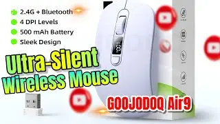 Ultra Silent Wireless Mouse Canggih! 4 DPI, Rechargeable & Dual Mode!