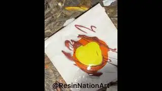 Monarch Colors Inspired Coasters. #art #artist #sheleeartstyle #acrylicpoursessons
