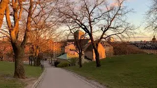 Stockholm Walks: Norrtull - Vanadislunden (sunset walk with natural sound)