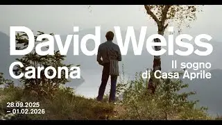 David Weiss. Il sogno di Casa Aprile. Carona 1968-1978