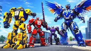 Car & Jet Transformation Robot Fight Game | Flying Police Robot Game 2020 - Android Gameplay