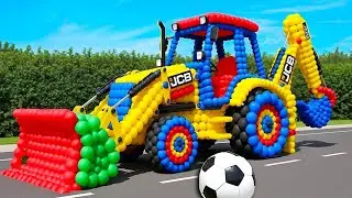 The mascot vibrato assistant JCB placed on the football field is popular, co-produced, and creative