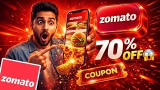 🔥 Zomato Coupon Code Today 💥 Flat 70% OFF 🍔🍕 Latest Deals & Offers 😍