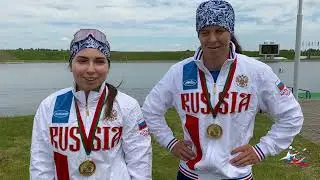 Победители Кубка Беларуси 2022 в С-2 500м Марина Гуреева и Олеся Ромасенко