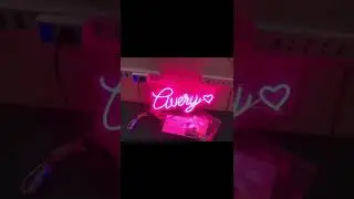 pink neon sign